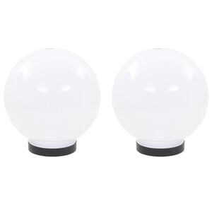 vidaXL LED-Gartenleuchten 2 Stk. Kugelf&ouml;rmig 20 cm PMMA