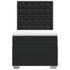 vidaXL Boxspringbett mit Matratze Schwarz 90x200 cm Kunstleder