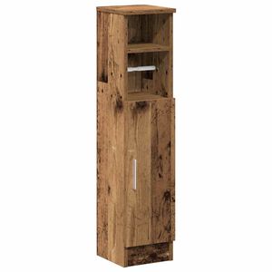 vidaXL Badezimmerschrank mit Rollenhalter Altholz-Optik 20,5x22x90 cm