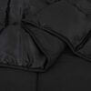 vidaXL Ganzjahresbettdecke Schwarz 200 x 155 cm Satin und Mikrofaser