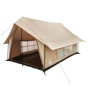 vidaXL H&uuml;tten-Zelt Creme 340 x 246 x 210 cm Polybaumwolle