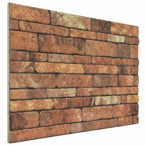 vidaXL Wandpaneele 10 pcs Braun und Wei&szlig; 100 x 50 cm EPS-Schaum