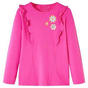 vidaXL Kinder-Langarmshirt Dunkelrosa 104