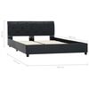 vidaXL Bettgestell Schwarz Kunstleder 140 &times; 200 cm