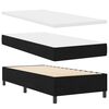vidaXL Boxspringbett mit Matratze Schwarz 90 x 200 cm Stoff