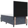 vidaXL Boxspringbett mit Matratze Dunkelgrau 100 x 200 cm Samt