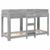 vidaXL Etagenbett f&uuml;r Kinder Graues Sonoma 75 x 190 cm Holzwerkstoff