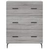 vidaXL Highboard Grau Sonoma 69,5x34x180 cm Holzwerkstoff