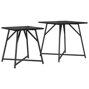 vidaXL Beistelltisch-Set 2 stk. Schwarz Eichen-Optik 50 x 50 x 50 cm