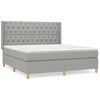 vidaXL Boxspringbett mit Matratze Hellgrau 160x200 cm Stoff
