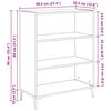 vidaXL Sideboard Schwarz Eichen-Optik 69,5 x 32,5 x 90 cm