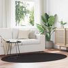 vidaXL Bereichsteppiche Oval HUARTE Schwarz 200 x 140 cm