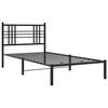 vidaXL Bettgestell mit Kopfteil Metall Schwarz 107x203 cm