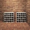 vidaXL Weinregal 2 pcs Wei&szlig; 56 x 25 x 56 cm Massives Kiefernholz