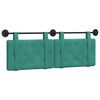 vidaXL H&auml;ngevorderseite Wandmontiert T&uuml;rkis 150 x 55 x 5 cm Samt