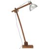vidaXL Stehlampe Silbern Mango Massivholz E27