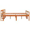 vidaXL Bettgestell mit Kopfteil ohne Matratze Wachsbraun 140x190 cm