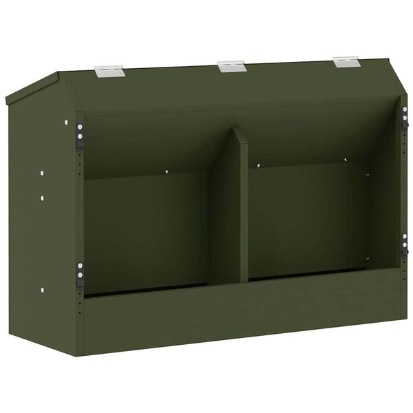 vidaXL Kaninchenf&uuml;tterer Olive Gr&uuml;n 64,5 x 25,5 x 45,5 cm