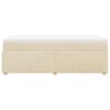 vidaXL Boxspringbett mit Matratze Creme 100x200 cm Stoff