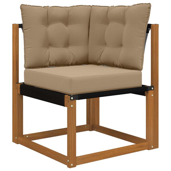 vidaXL Sofakissen f&uuml;r drau&szlig;en 3 pcs Taupe Polyester