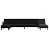 vidaXL Schlafsofa in L-Form Schwarz 260x140x70 cm Samt