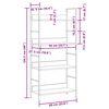 vidaXL B&uuml;cherregal 4 Regalb&ouml;den Schwarz 60&times;27,6&times;124,5 cm Holzwerkstoff
