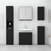 vidaXL Badschrank Schwarz 32x34x188,5 cm Holzwerkstoff