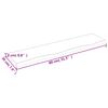 vidaXL Wandregal Dunkelbraun 80x20x2 cm Massivholz Eiche Behandelt