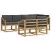 vidaXL Outdoor-Sofagarnitur 7 stk. Wei&szlig; und Anthrazit Polyester