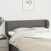 vidaXL Kopfteil mit Ohren Dunkelgrau 147x23x78/88 cm Stoff