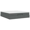 vidaXL Ottoman-Bett mit Matratze Dunkelgrau 160x200 cm Stoff