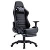 vidaXL Gaming-Stuhl mit Fu&szlig;st&uuml;tze Schwarz Kunstleder
