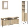 vidaXL Badezimmerm&ouml;bel-Set 4 stk. Sonoma-Eiche 33 x 33 x 185,5 cm