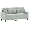 vidaXL 2-Sitzer-Sofa Hellgrau 140 cm Samt