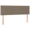 vidaXL Boxspringbett mit Matratze & LED Taupe 140x190 cm Stoff