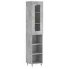 vidaXL Highboard Betongrau 34,5x34x180 cm Holzwerkstoff