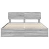 vidaXL Bettrahmen Graues Sonoma 200 x 200 cm Ingenieurs Holz