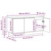 vidaXL TV-Schr&auml;nk Ger&auml;ucherte Eiche 100 x 38 x 49 cm Holzwerkstoff