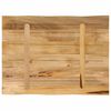 vidaXL Tischplatte mit Baumkante 80x60x3,8 cm Raues Mango Massivholz