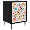 vidaXL Nachttisch MAINZ Schwarz Eichen-Optik 36 x 33 x 51 cm