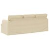vidaXL Sofa 180cm Creme Metall