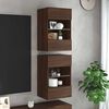 vidaXL Wandschr&auml;nke mit LED-Leuchten f&uuml;r TV 2 Stk. Braun Eichen-Optik