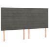 vidaXL Boxspringbett mit Matratze Dunkelgrau 160x200 cm Samt