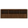 vidaXL Sideboard mit LED-Leuchten Braun Eichen-Optik 202x37x67 cm