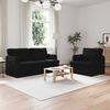 vidaXL Sofa 2 pcs Schwarz