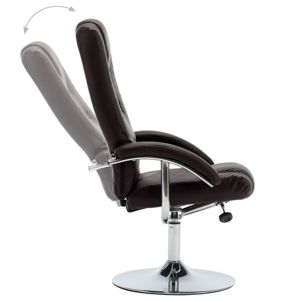vidaXL Relaxsessel mit Fu&szlig;hocker Braun Kunstleder