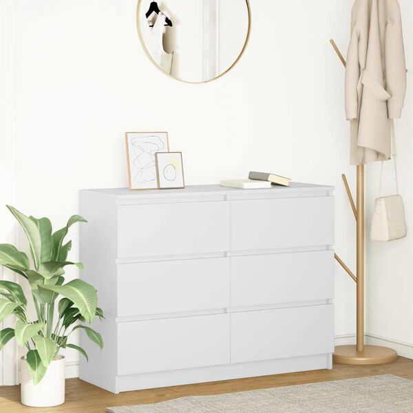 vidaXL Sideboard Wei&szlig; 100x35x76 cm Holzwerkstoff