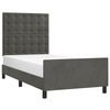 vidaXL Bettgestell ohne Matratze Dunkelgrau 90x190 cm Samt
