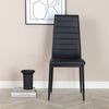Venture Home Esszimmerst&uuml;hle 2 Stk. Slim Lederoptik Schwarz