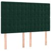 vidaXL Boxspringbett mit Matratze Dunkelgr&uuml;n 140x190 cm Samt